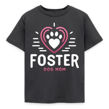 Chien d’accueil maman lien sincère - T-shirt Enfant - charbon - Devant - AI Model Kid Female (0cm)
