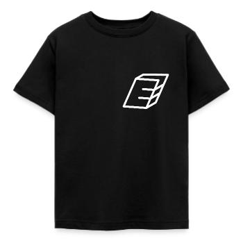 Gliederungsbuchstabe E - Kinder T-Shirt - Schwarz - Vorne - AI Model Kid Female (0cm)