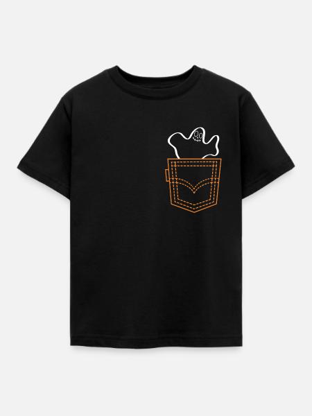 Taschengeist Halloween - Kinder T-Shirt - Schwarz