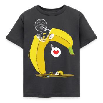 Vélo de route banane - T-shirt Enfant - charbon - Devant - AI Model Kid Female (0cm)