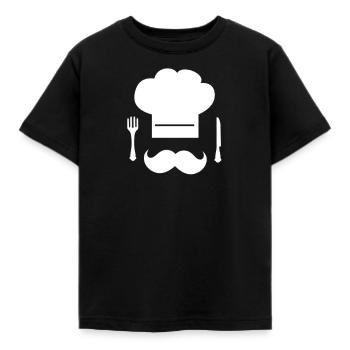 Chef chef hat occupation chef gift - Kids' T-Shirt - black - Front - AI Model Kid Female (0cm)