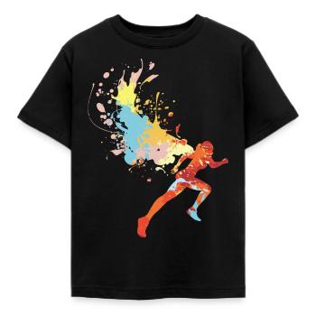 Marathon - Kinder T-Shirt - Schwarz - Vorne - AI Model Kid Female (0cm)