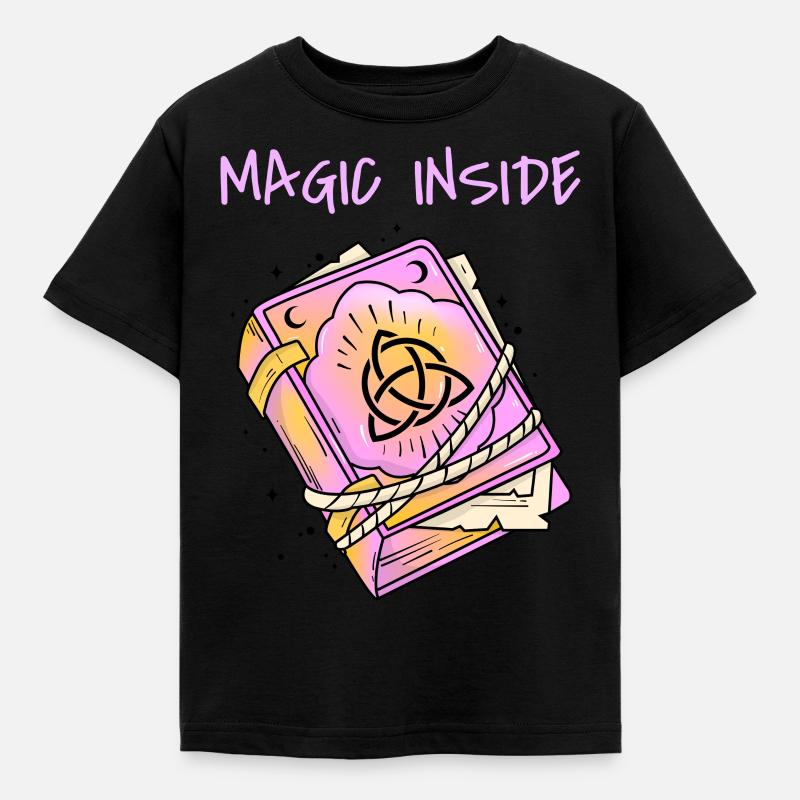 Magic Inside - Grimoire Rose - T-shirt Enfant - noir