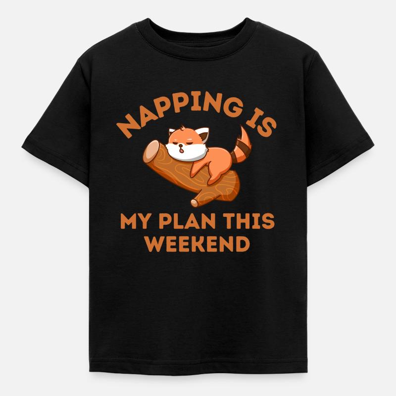 Napping is my plan this weekend - Kids' T-Shirt - black