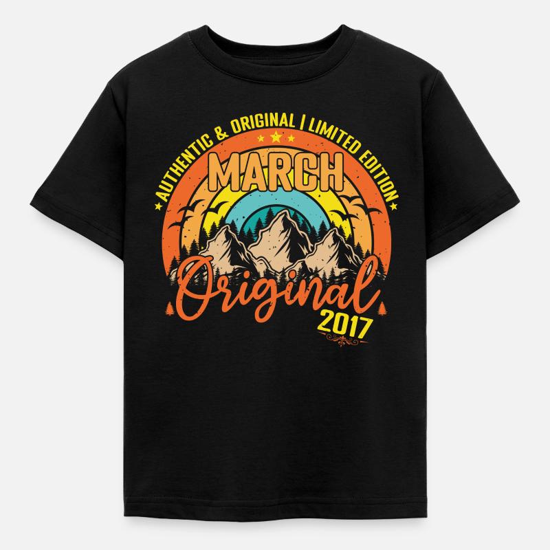 Mars 2017 Mars anniversaire 2017 Mars Originale - T-shirt Enfant - noir