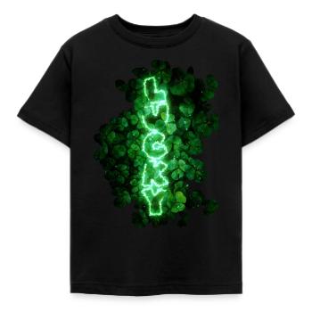 Lucky Clover - Kids' T-Shirt - black - Front - AI Model Kid Female (0cm)