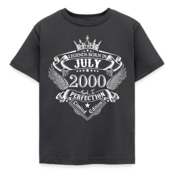 Juli 2000 Jubiläum Juli 2000 Juli - Kinder T-Shirt - Dunkelgrau - Vorne - AI Model Kid Female (0cm)