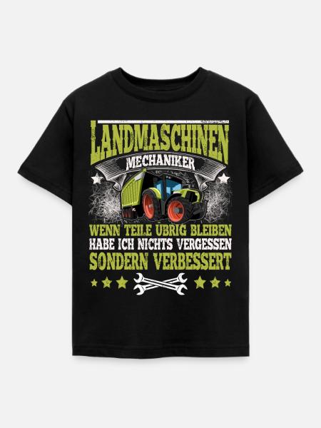 Landmaschinenmechaniker - Kinder T-Shirt - Schwarz