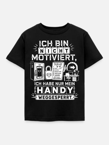 Handy weggesperrt, Fokus gefunden - Kinder T-Shirt - Schwarz