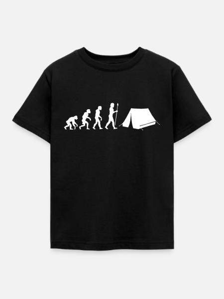 Camping - Kinder T-Shirt - Schwarz