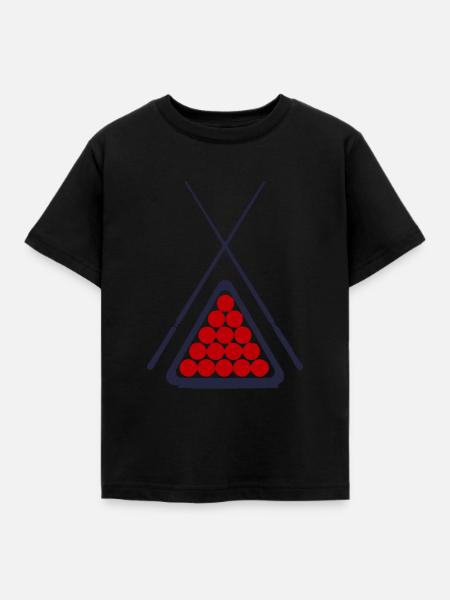 Billard - Kinder T-Shirt - Schwarz