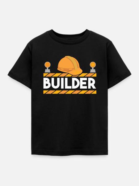 BAUArbeiter - Kinder T-Shirt - Schwarz