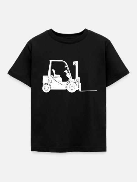 Staplerfahrer - Kinder T-Shirt - Schwarz