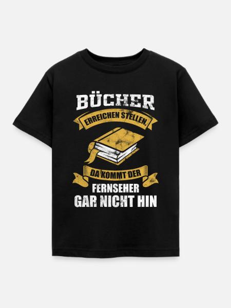 Lesen - Kinder T-Shirt - Schwarz