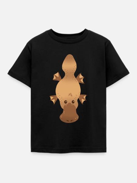 Schnabeltier - Kinder T-Shirt - Schwarz