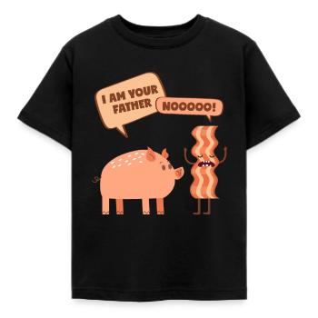 Cochon au bacon: Je suis ton père! - T-shirt Enfant - noir - Devant - AI Model Kid Female (0cm)