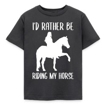 Battement de cœur du cheval Amour et passion - T-shirt Enfant - charbon - Devant - AI Model Kid Female (0cm)