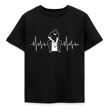 Fréquence cardiaque fréquence cardiaque Cajón Kachon - T-shirt Enfant - noir - Devant - AI Model Kid Female (0cm)
