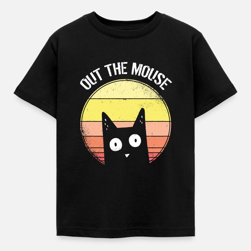 Out the Mouse Denglisch du support de chat souris - T-shirt Enfant - noir