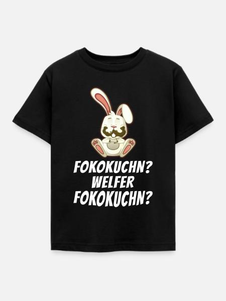 Fokokuchen - Schokokuchen,Hase,Lustig,Geschenk - Kinder T-Shirt - Schwarz