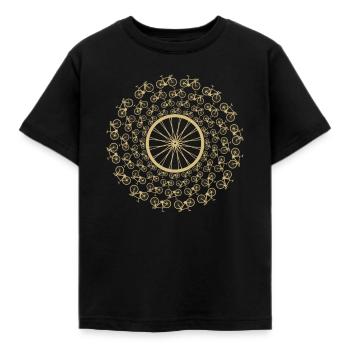 Vélo de course vélo jante - T-shirt Enfant - noir - Devant - AI Model Kid Female (0cm)