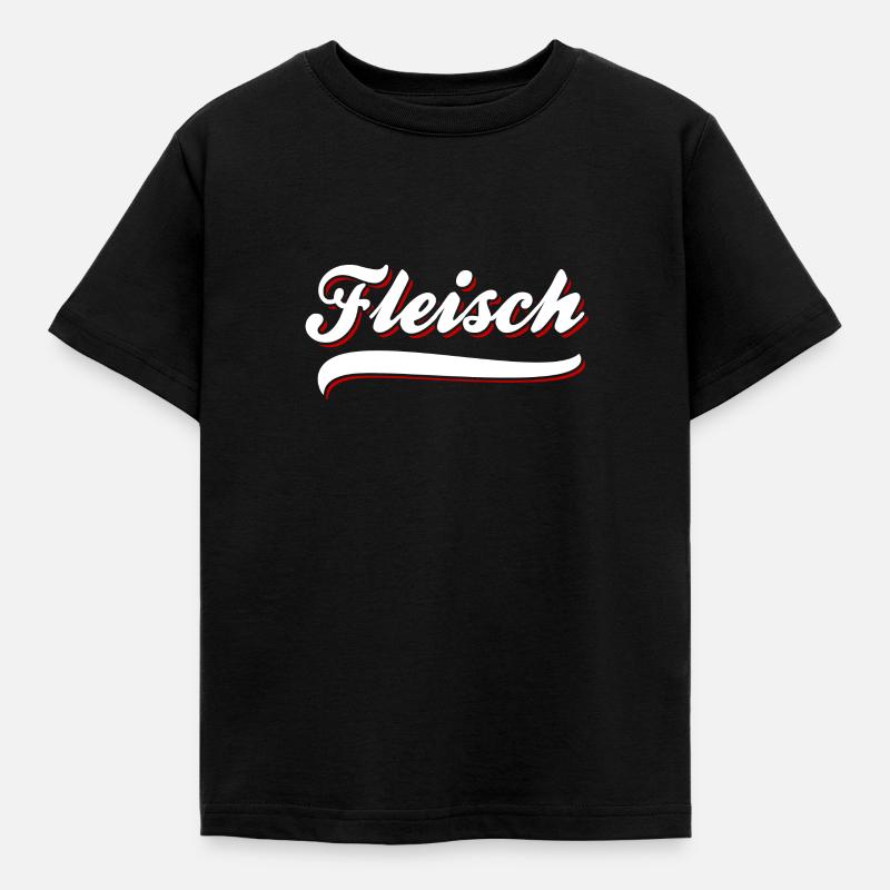 Fleisch - Kinder T-Shirt - Schwarz