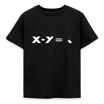 x-y mathe Aufgabe - Kinder T-Shirt - Schwarz - Vorne - AI Model Kid Female (0cm)