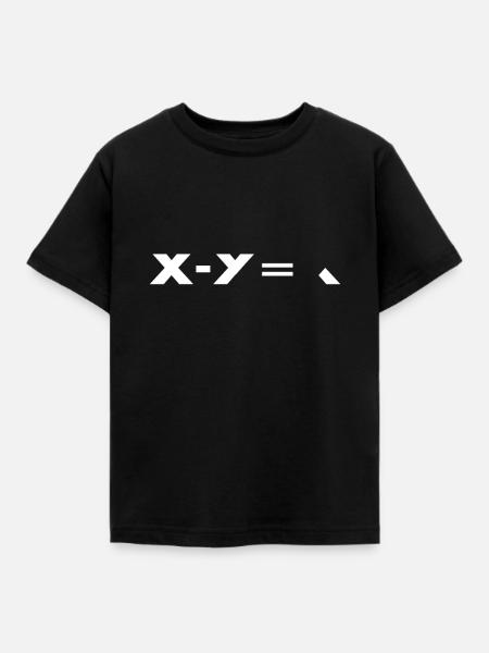 x-y mathe Aufgabe - Kinder T-Shirt - Schwarz