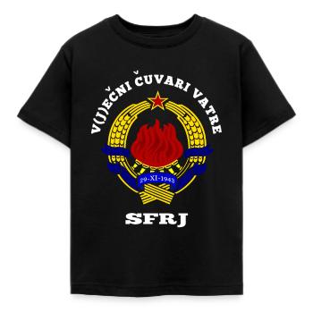 Yugoslavia Jugoslavija SFRJ Gift - Kids' T-Shirt - black - Front - AI Model Kid Female (0cm)