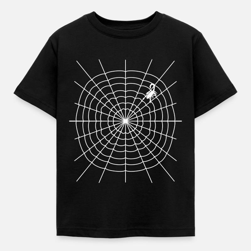 Spinnennetz - Kinder T-Shirt - Schwarz
