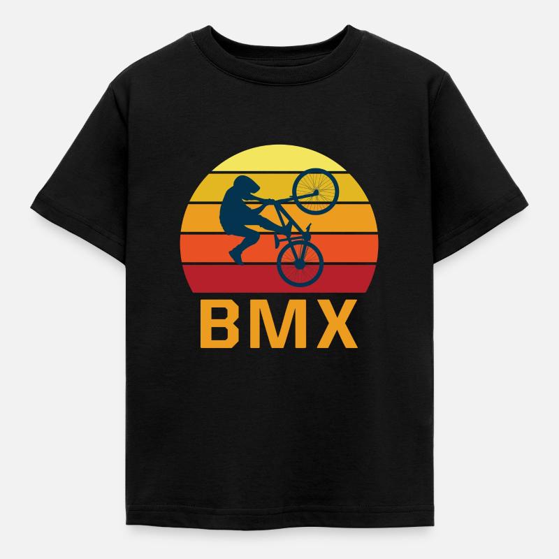 Bmx retro - Kinder T-Shirt - Schwarz