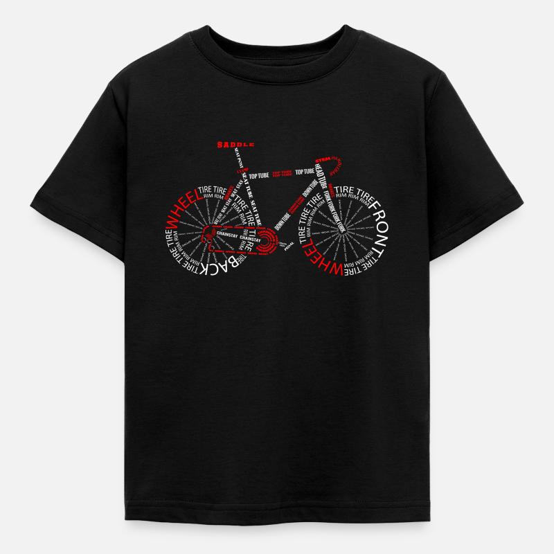 Vélo de route vélo d'anatomie vélo de course - T-shirt Enfant - noir