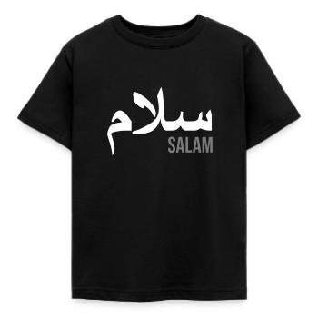Salam - paix en arabe - T-shirt Enfant - noir - Devant - AI Model Kid Female (0cm)