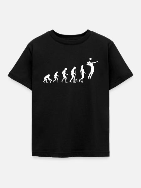 Faustball Faustballerin Evolution Fistball - Kinder T-Shirt - Schwarz