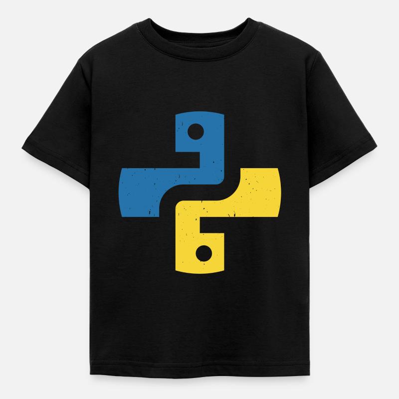 Python programming language - Kids' T-Shirt - black
