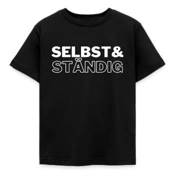 Selbst & Ständig - das Motto jedes Selbstständigen - Kinder T-Shirt - Schwarz - Vorne - AI Model Kid Female (0cm)