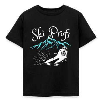 PROFESSIONNEL DU SKI! CONCEPTION DE PISTES DE SKI AMUSANTES - T-shirt Enfant - noir - Devant - AI Model Kid Female (0cm)