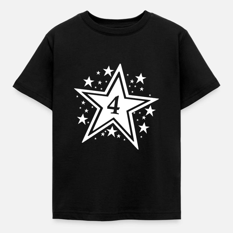 Ich bin schon 4 - Kinder T-Shirt - Schwarz