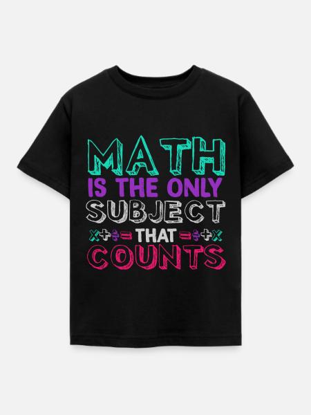 Mathe zählt - Kinder T-Shirt - Schwarz
