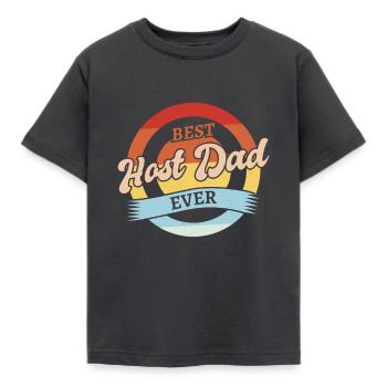 Host Parents Host Dad - Kinder T-Shirt - Dunkelgrau - Vorne - AI Model Kid Female (0cm)