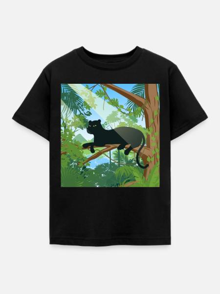 Dschungel - Kinder T-Shirt - Schwarz