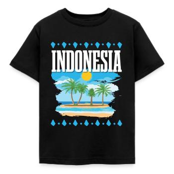 Indonésie - T-shirt Enfant - noir - Devant - AI Model Kid Female (0cm)