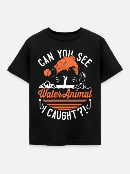 What a Fish - Kinder T-Shirt - Schwarz