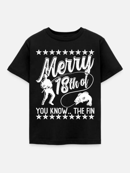 Joe Biden Fischen - Kinder T-Shirt - Schwarz