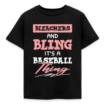 Baseball Sports - Kids' T-Shirt - black - Front - AI Model Kid Female (0cm)
