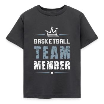 Basketball Team - Kids' T-Shirt - dark grey - Front - AI Model Kid Female (0cm)