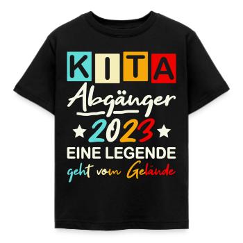 Kinder Kita Abgänger 2023 Schulkind Einschulung - Kinder T-Shirt - Schwarz - Vorne - AI Model Kid Female (0cm)