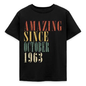 oktober 1963 Jahrestag oktober 1963 oktober - Kinder T-Shirt - Schwarz - Vorne - AI Model Kid Female (0cm)