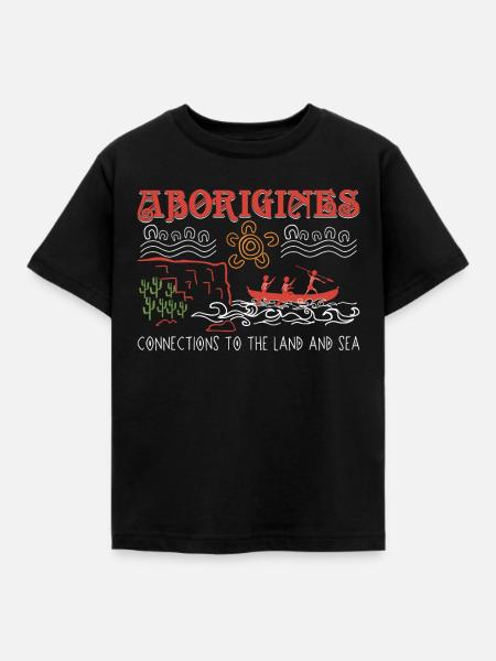 Aborigines Connections - Kinder T-Shirt - Schwarz
