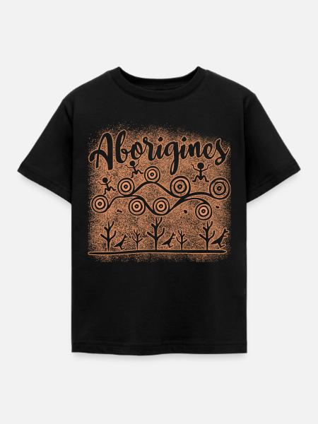 Aborigines - Kinder T-Shirt - Schwarz